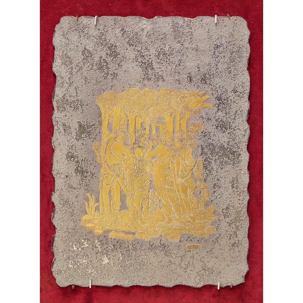 Venini - Judgment of Paris in gold leaf on glass