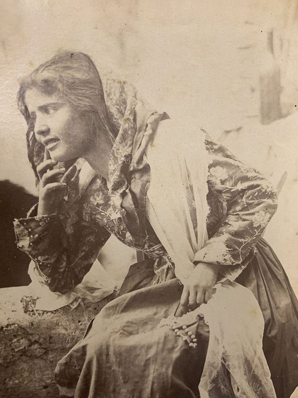 Sicilian girl with a bunch of grapes Photograph by Wilhelm Von Gloeden -  Fine Art America