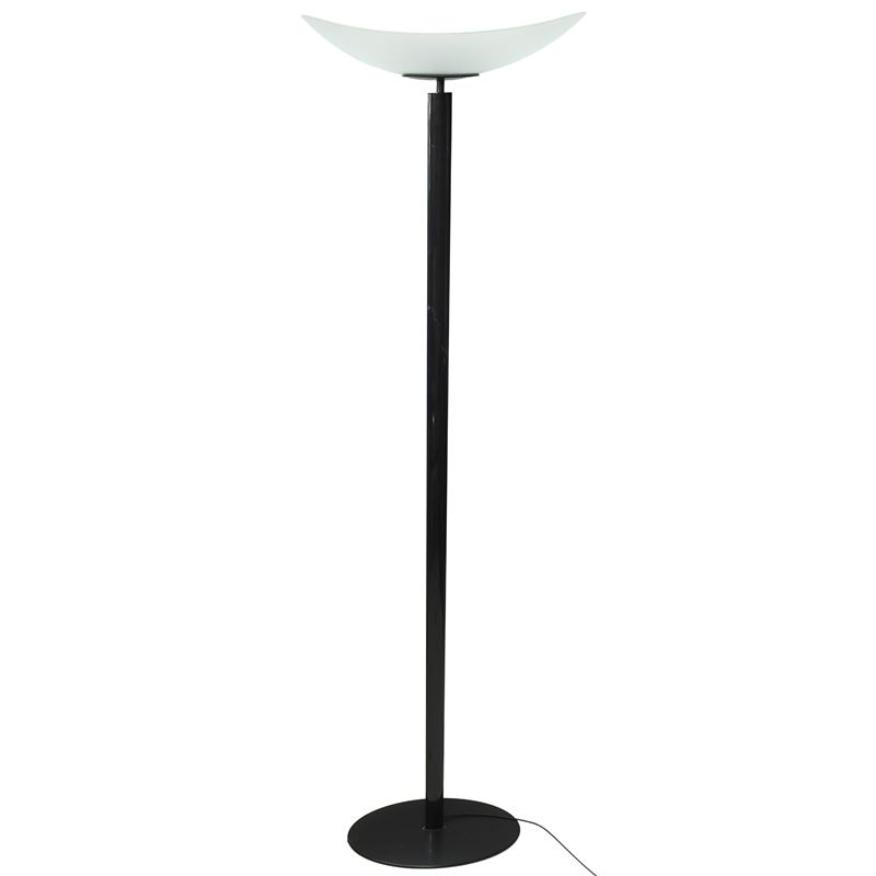 Artemide - Lampada da Terra, Modello Tebe, Struttura in Metallo Laccato Nero, Diffusore in Vetro ...