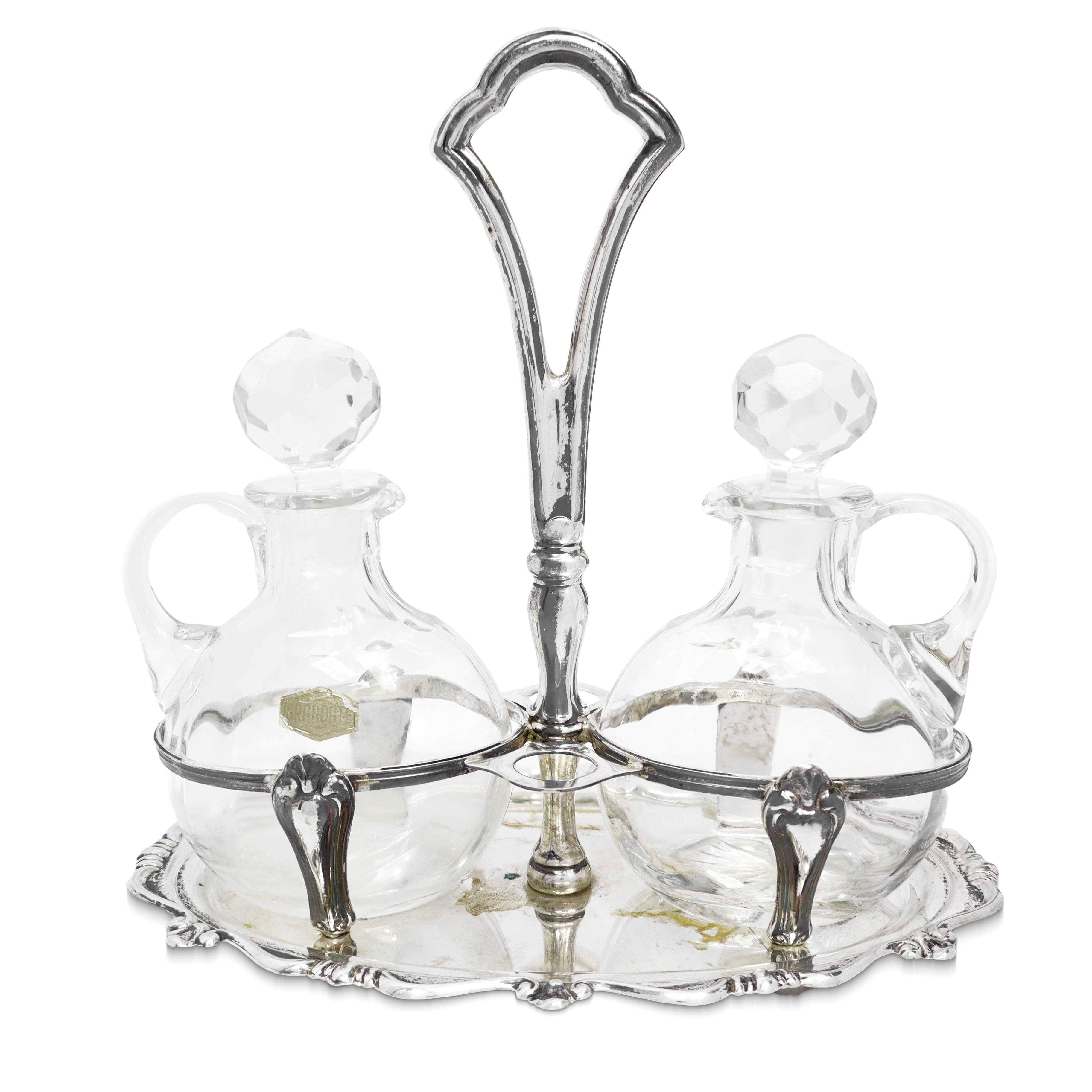 Oliera e formaggiera in argento 800