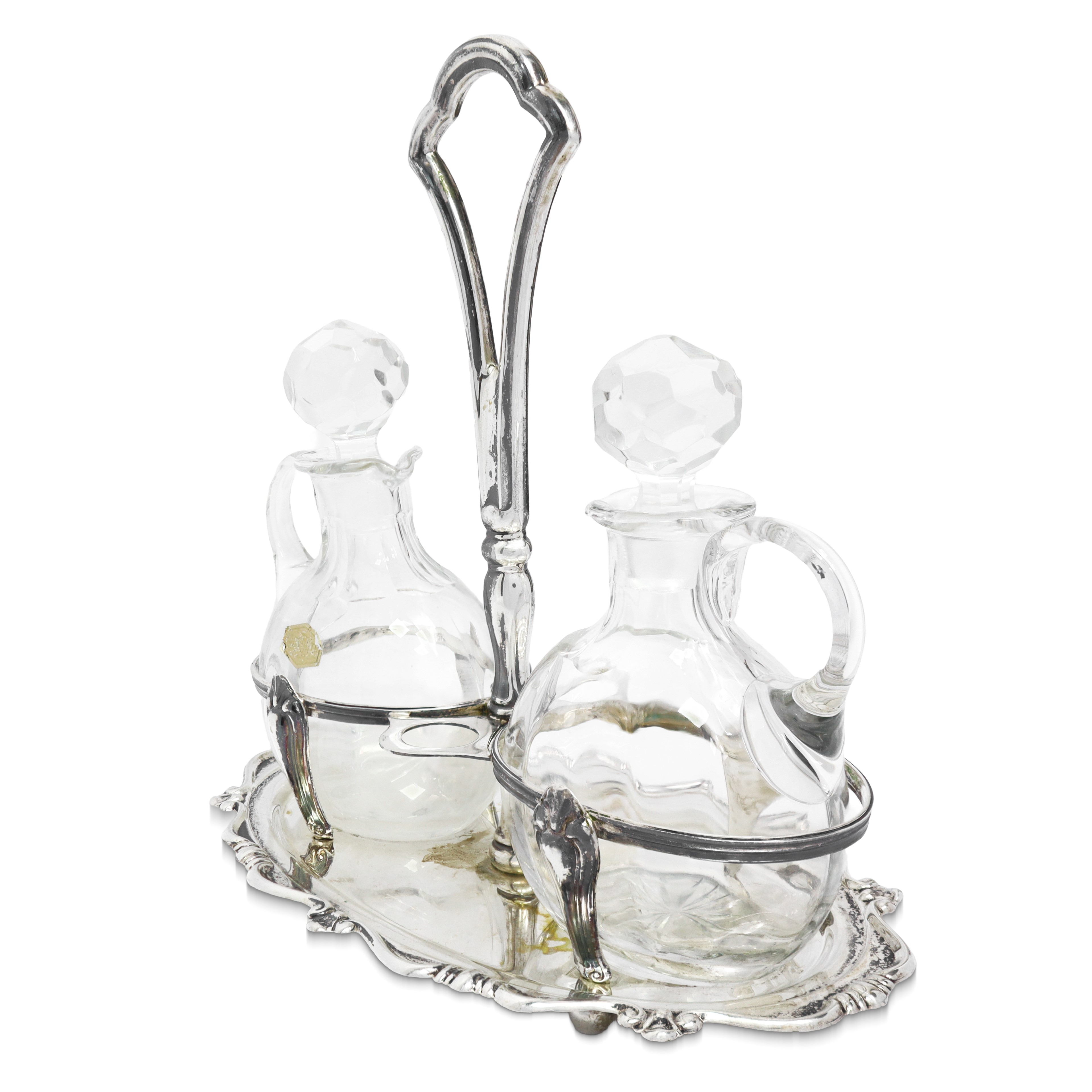 Oliera e formaggiera in argento 800