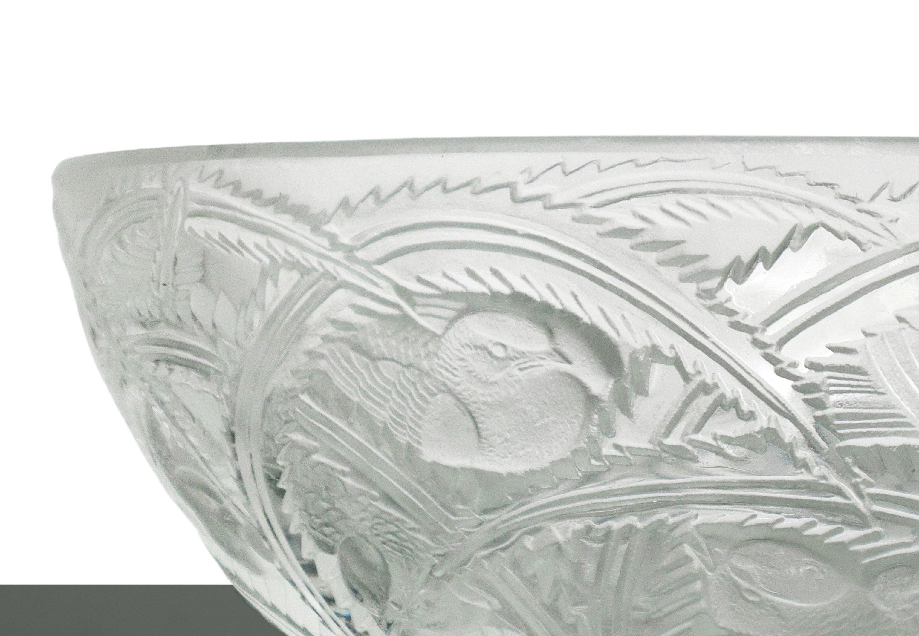 Lalique Paris - Centrotavola in Cristallo con Figure di Uccelli