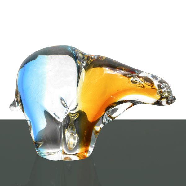 Seguso Murano - Sommerso Murano glass bear