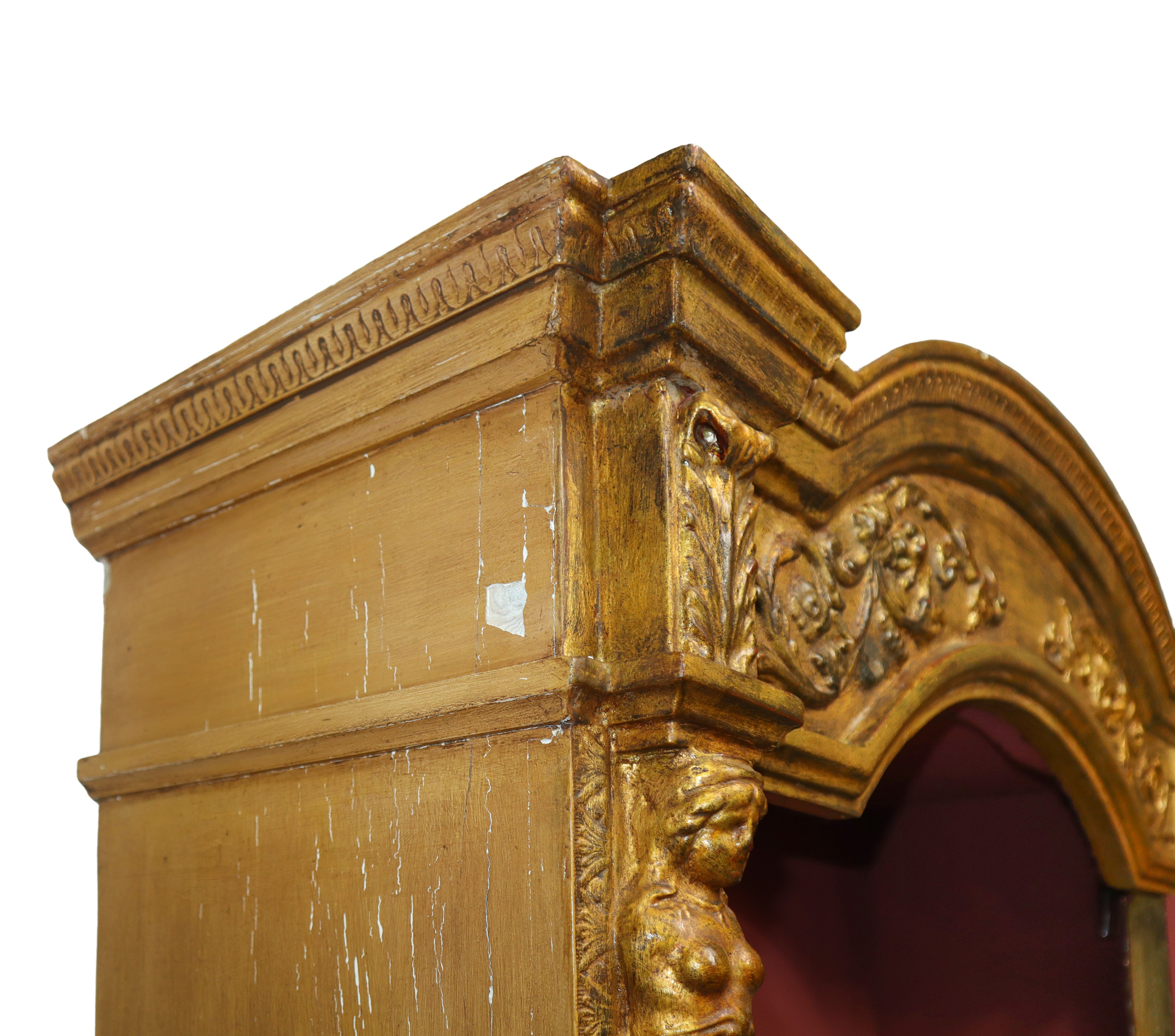 Vetrina in legno dorato, XIX secolo