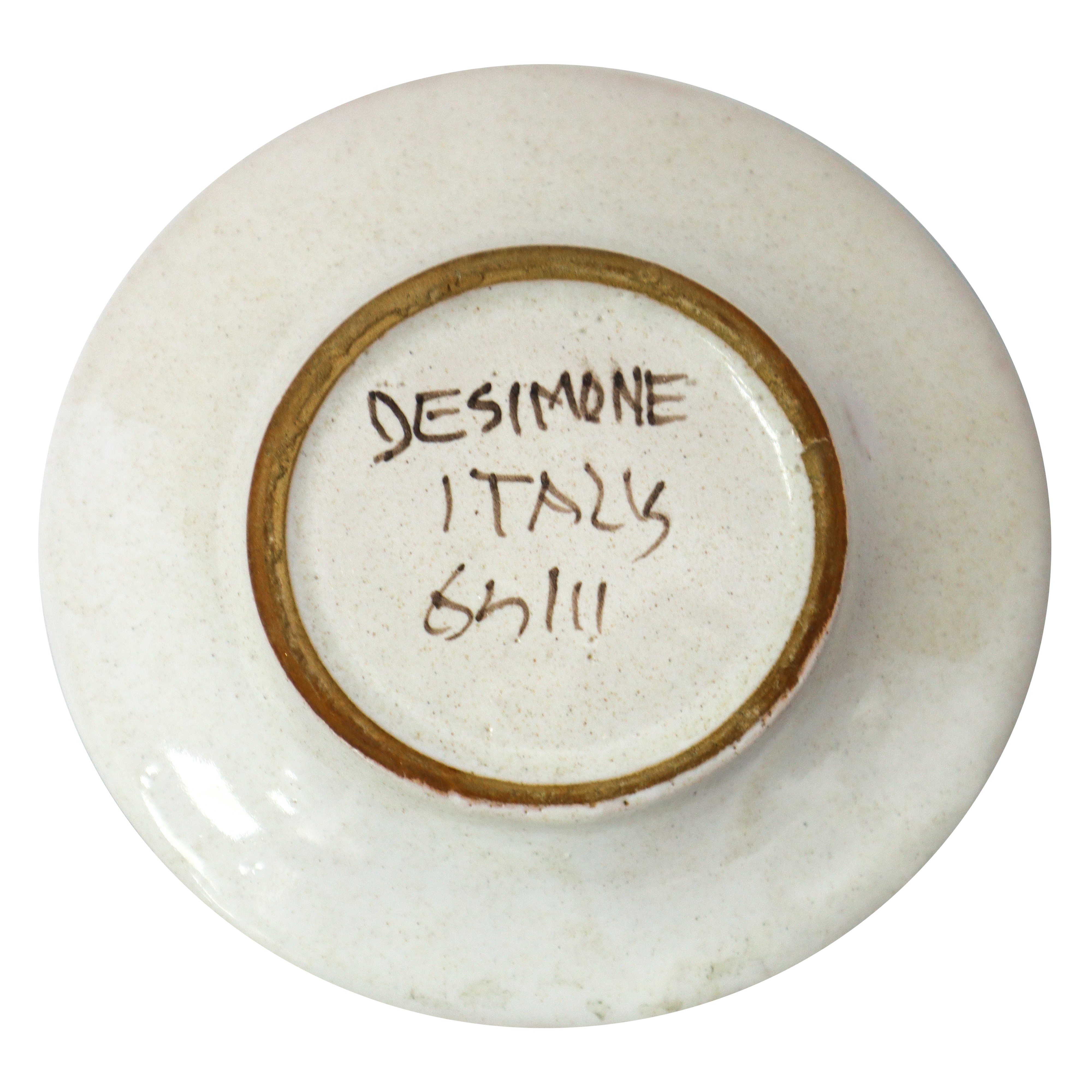 De Simone - Servizio da caffè in ceramica dipinta a mano per sette persone, 1960/1970