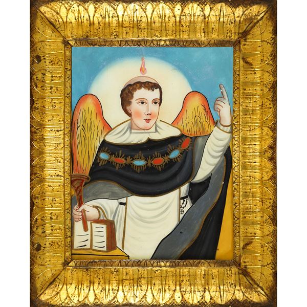 San Vincenzo Ferreri in an ancient tray frame