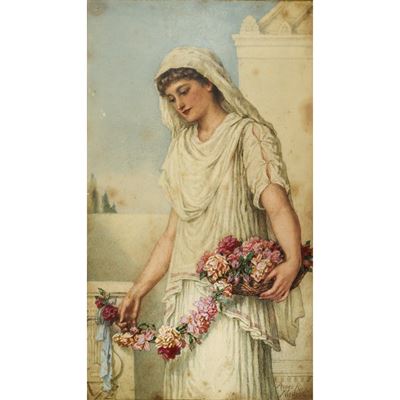 Sacerdotessa con Ghirlanda di Fiori