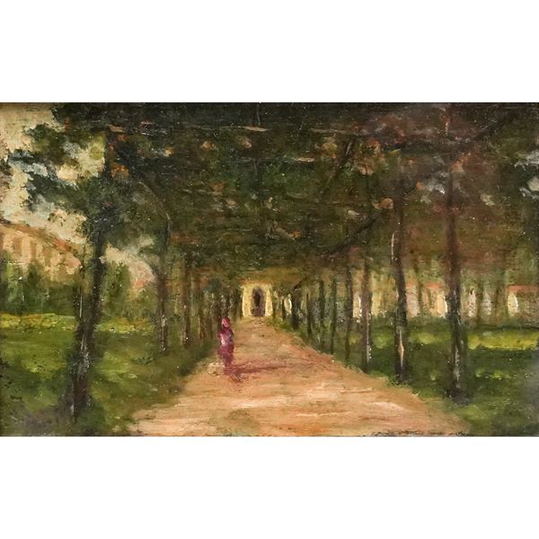 Antonio Varni - Path covered with vines with character