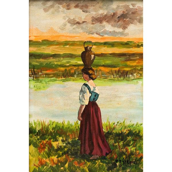 G. G. Ghelardi - Woman with vase on her head