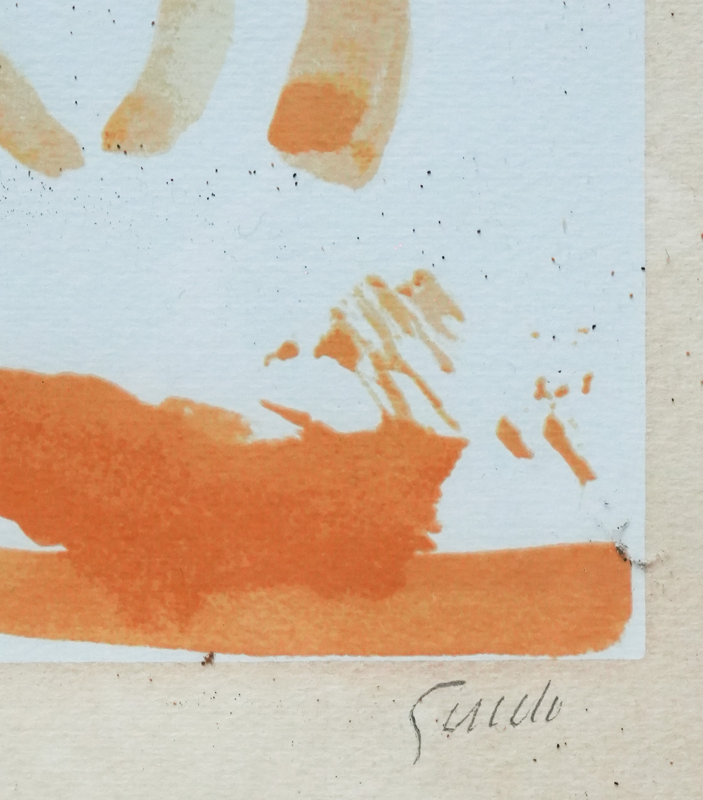 Virgilio Guidi - Albero giallo, litografia