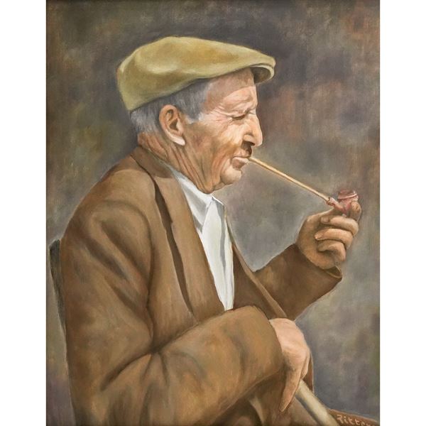 Elderly man with pipe