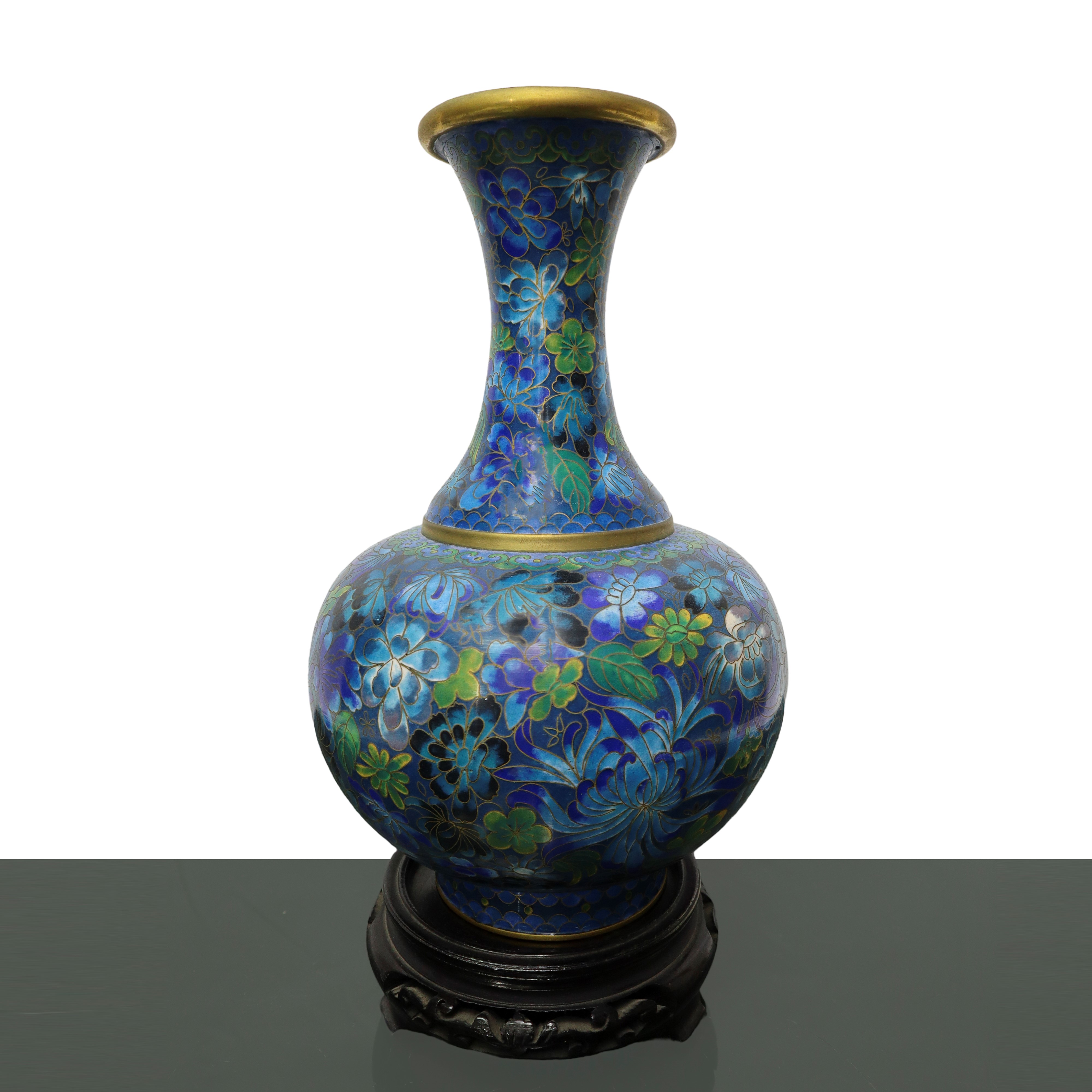 Coppia di vasi cloisonne cinesi