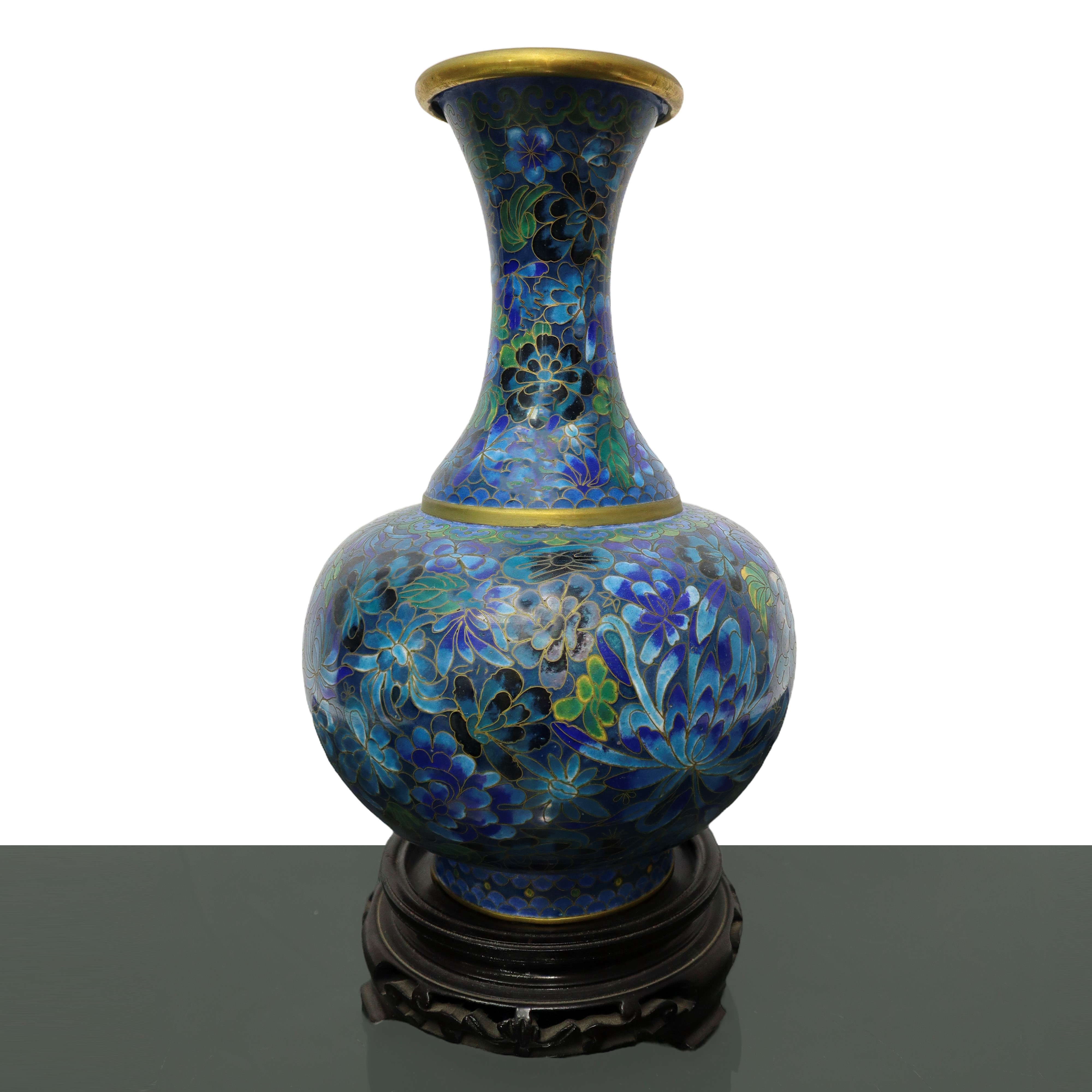 Coppia di vasi cloisonne cinesi