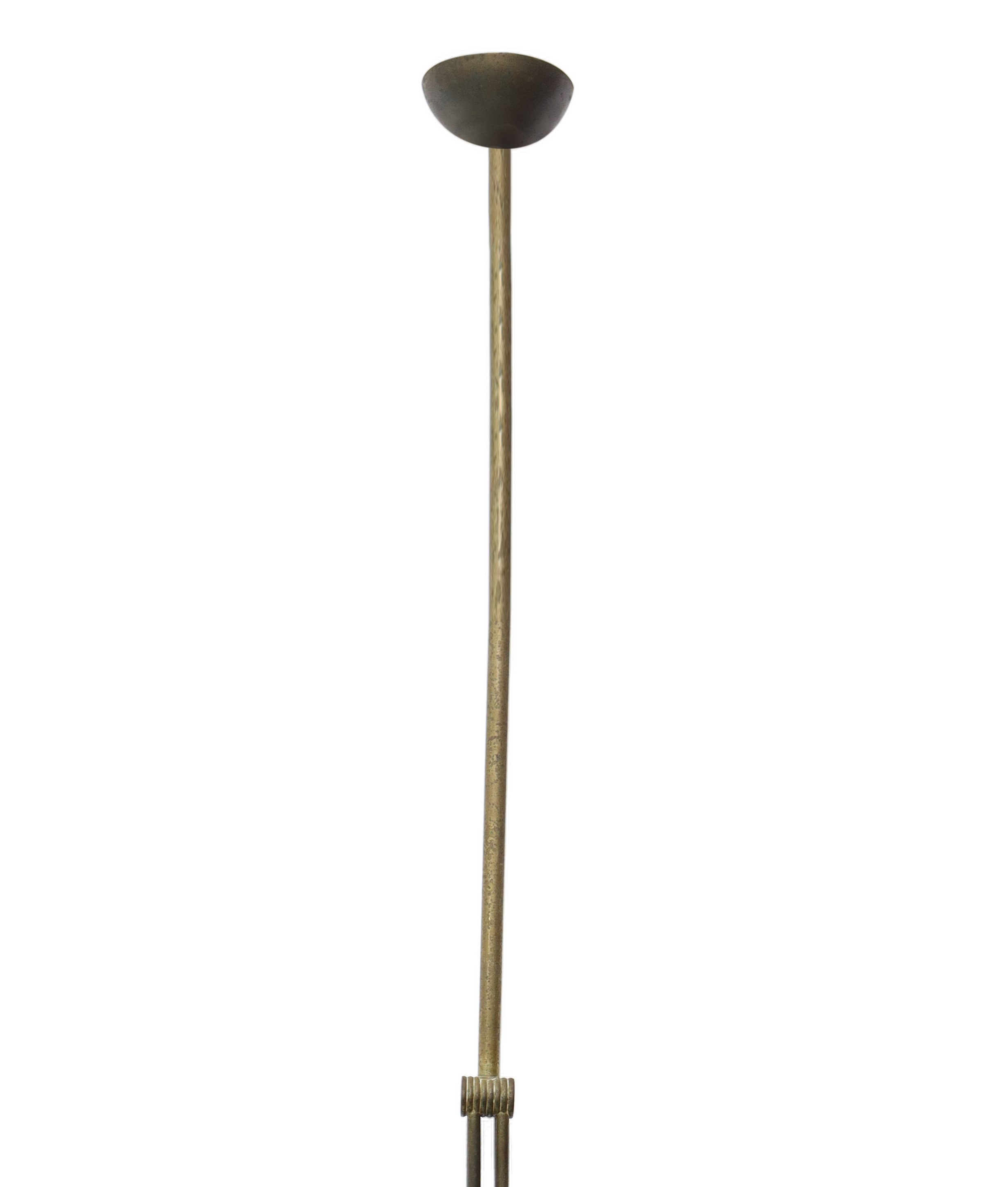 Lampadario déco, a quattro campane in vetro pesante