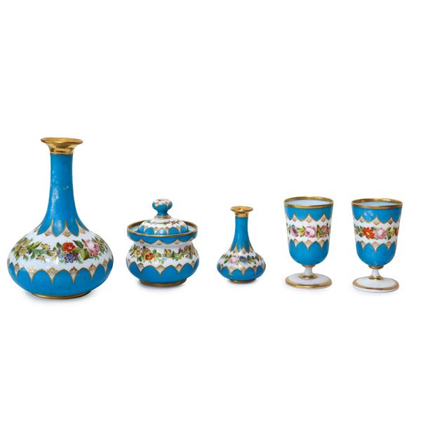 Sevres style porcelain group (5 pieces)