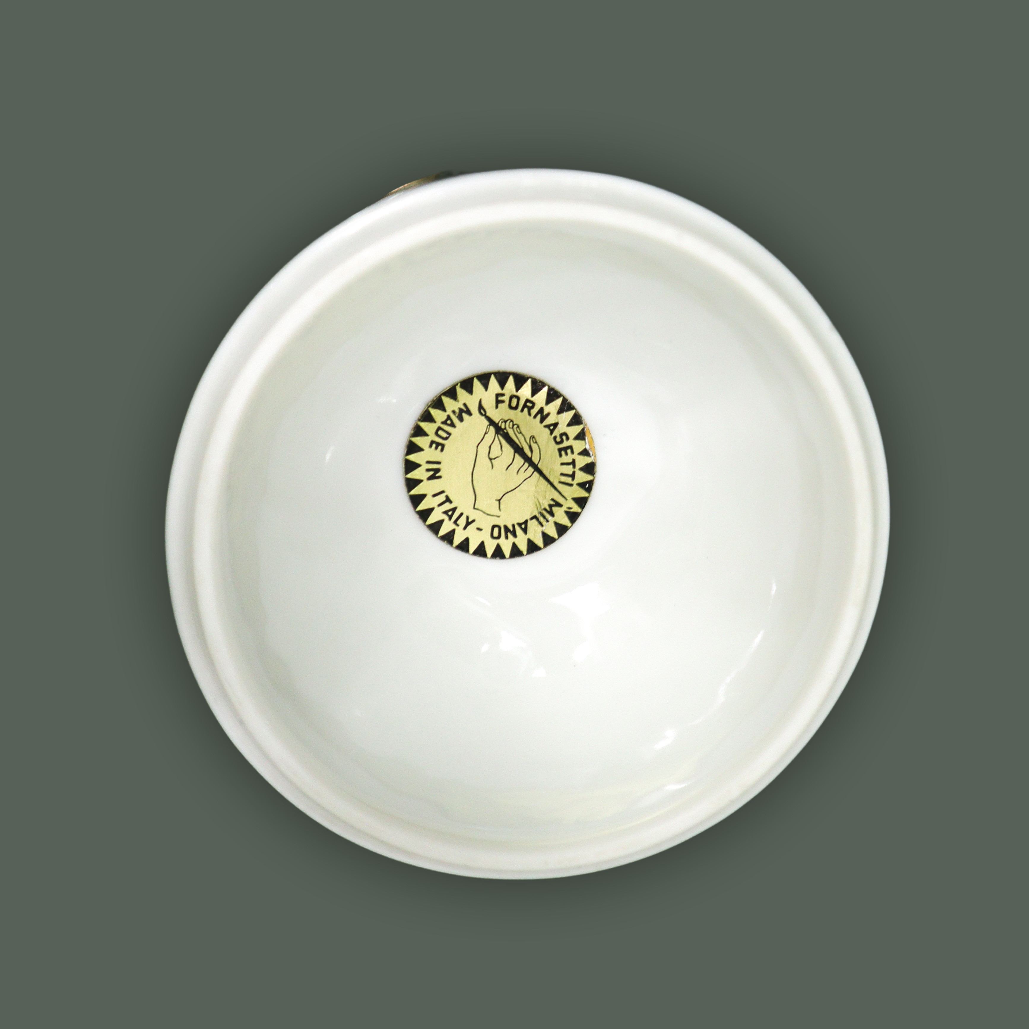 Piero Fornasetti - Sfera Scatola in Porcellana Bianca e Finiture Dorate