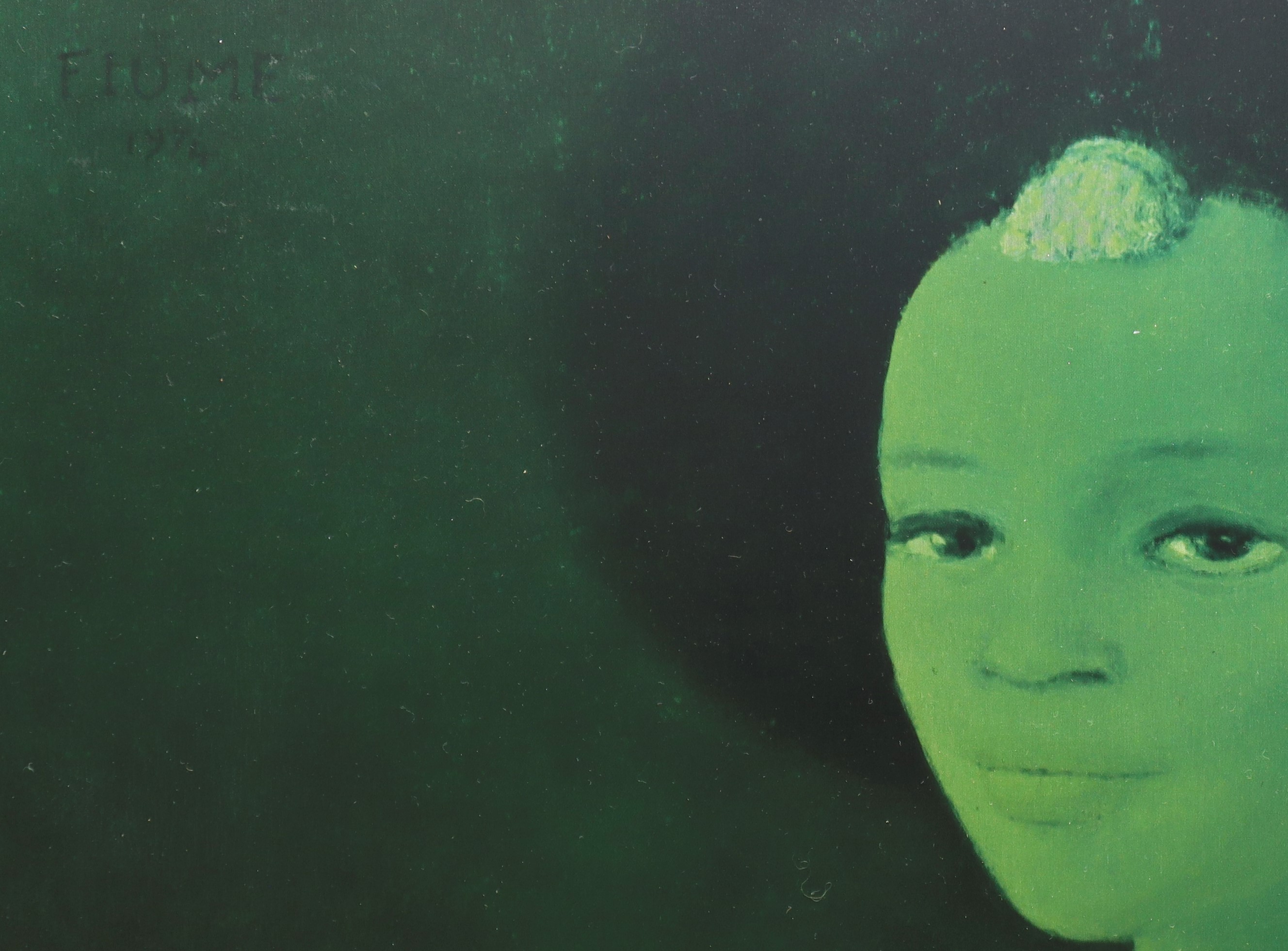 Salvatore Fiume - Gioconda africana, serigrafia su lamina di metallo (1974)
