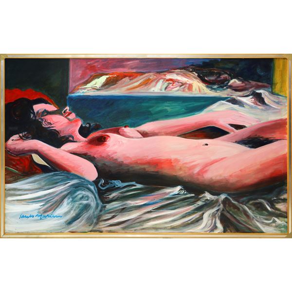 Santo Marino - Nude of a reclining woman