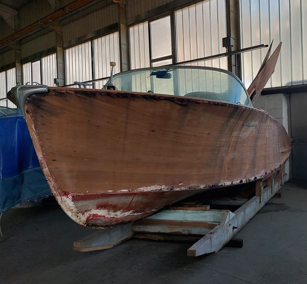 Cantieri nautici  Eugenio Molinari - Collectible Runabout motorboat, in mahogany, Super Carezza model