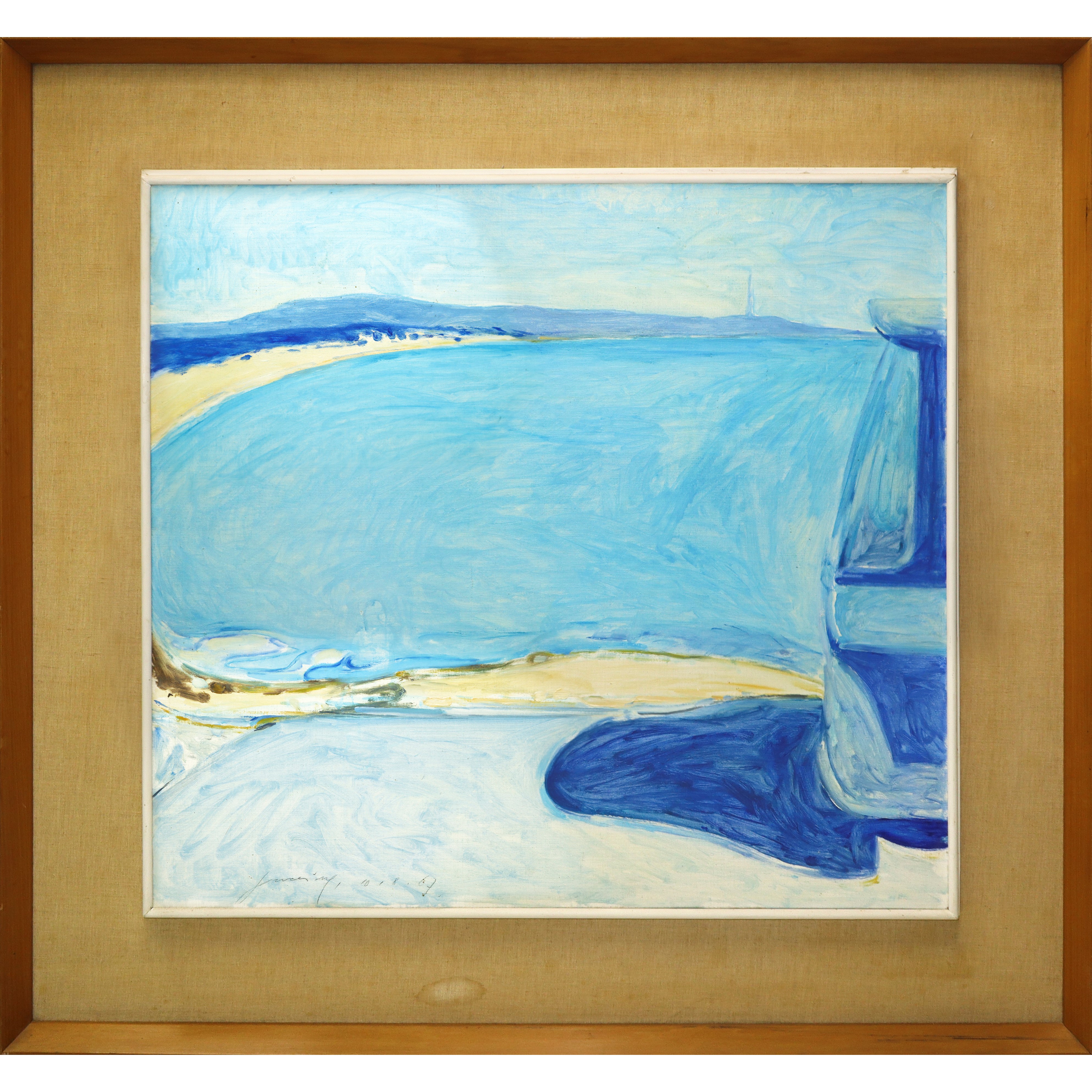 Piero Guccione - Marina di Pisciotto Vista da Sampieri, Sicilia