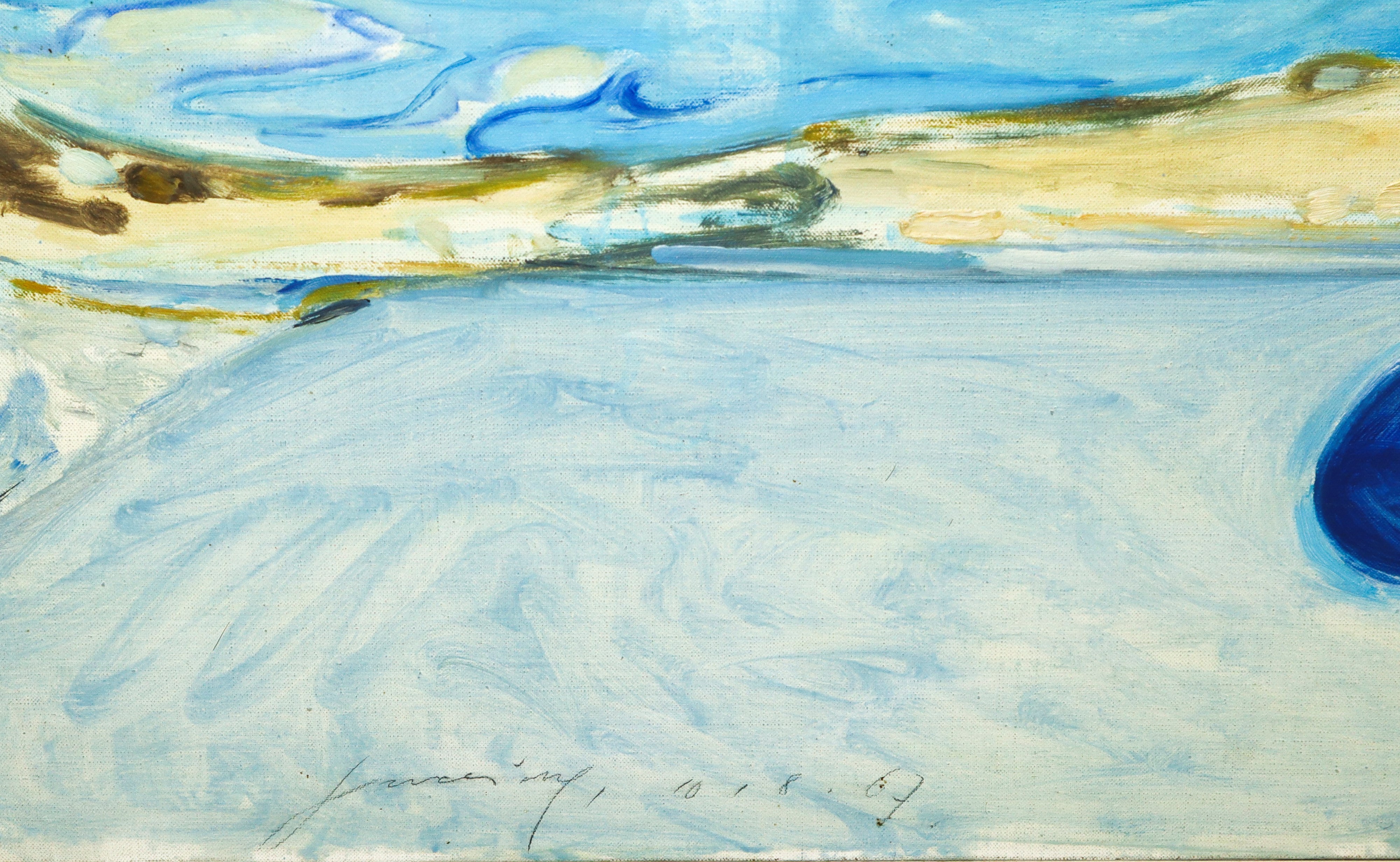 Piero Guccione - Marina di Pisciotto Vista da Sampieri, Sicilia