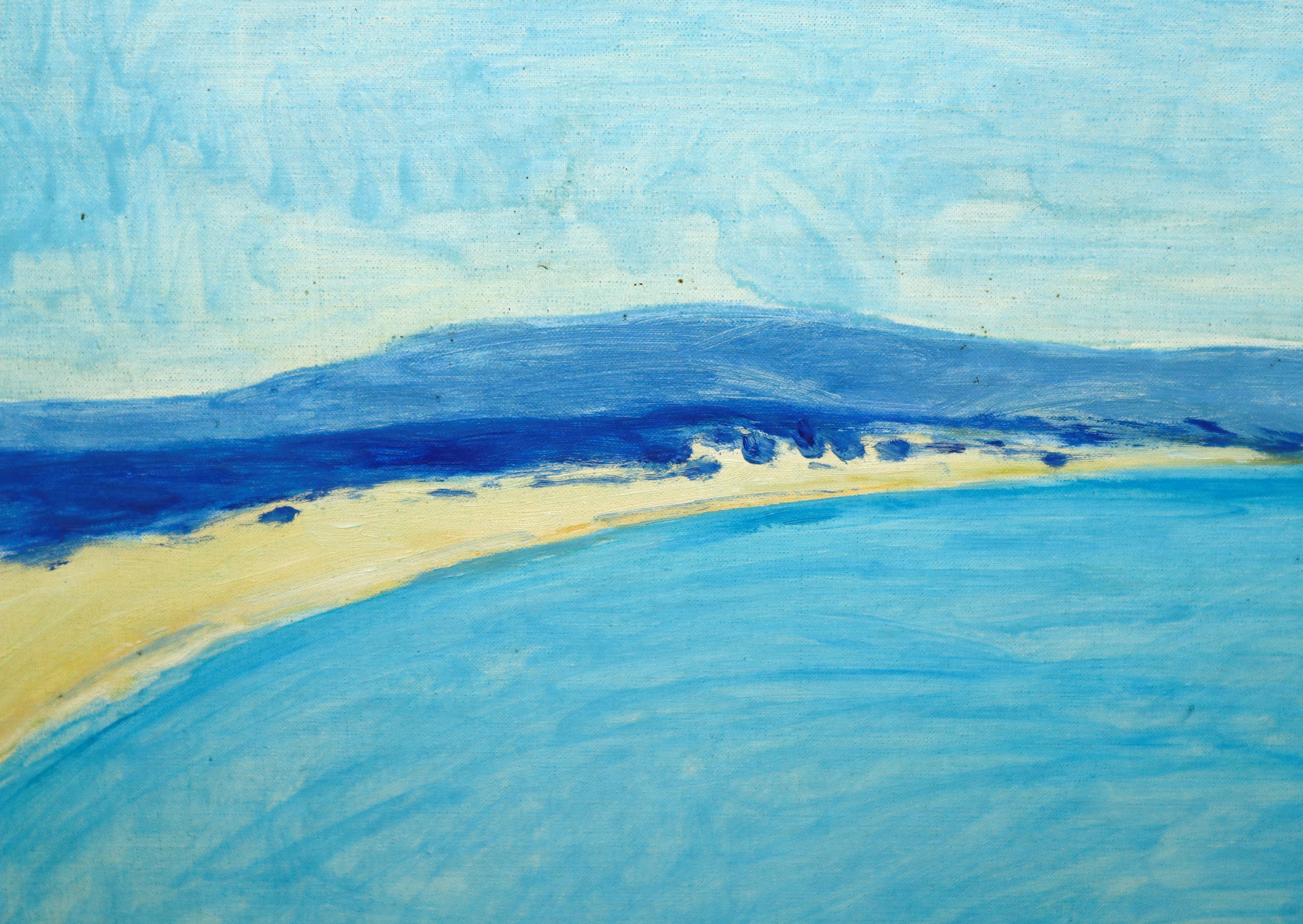 Piero Guccione - Marina di Pisciotto Vista da Sampieri, Sicilia