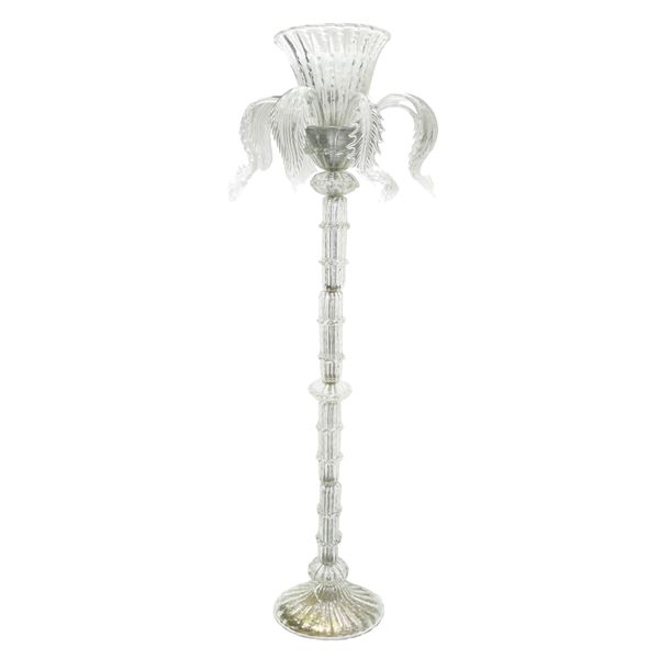 Ercole Barovier - Floor lamp in rostrated glass with palmettes
