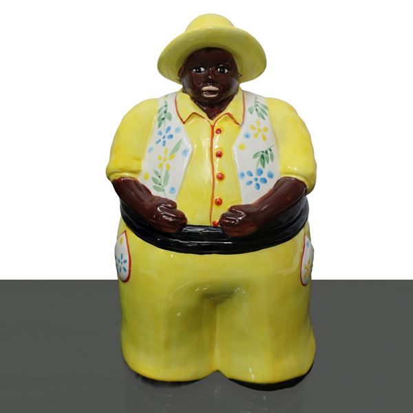 Villa d'Este - Mamy cookie jar with yellow dress