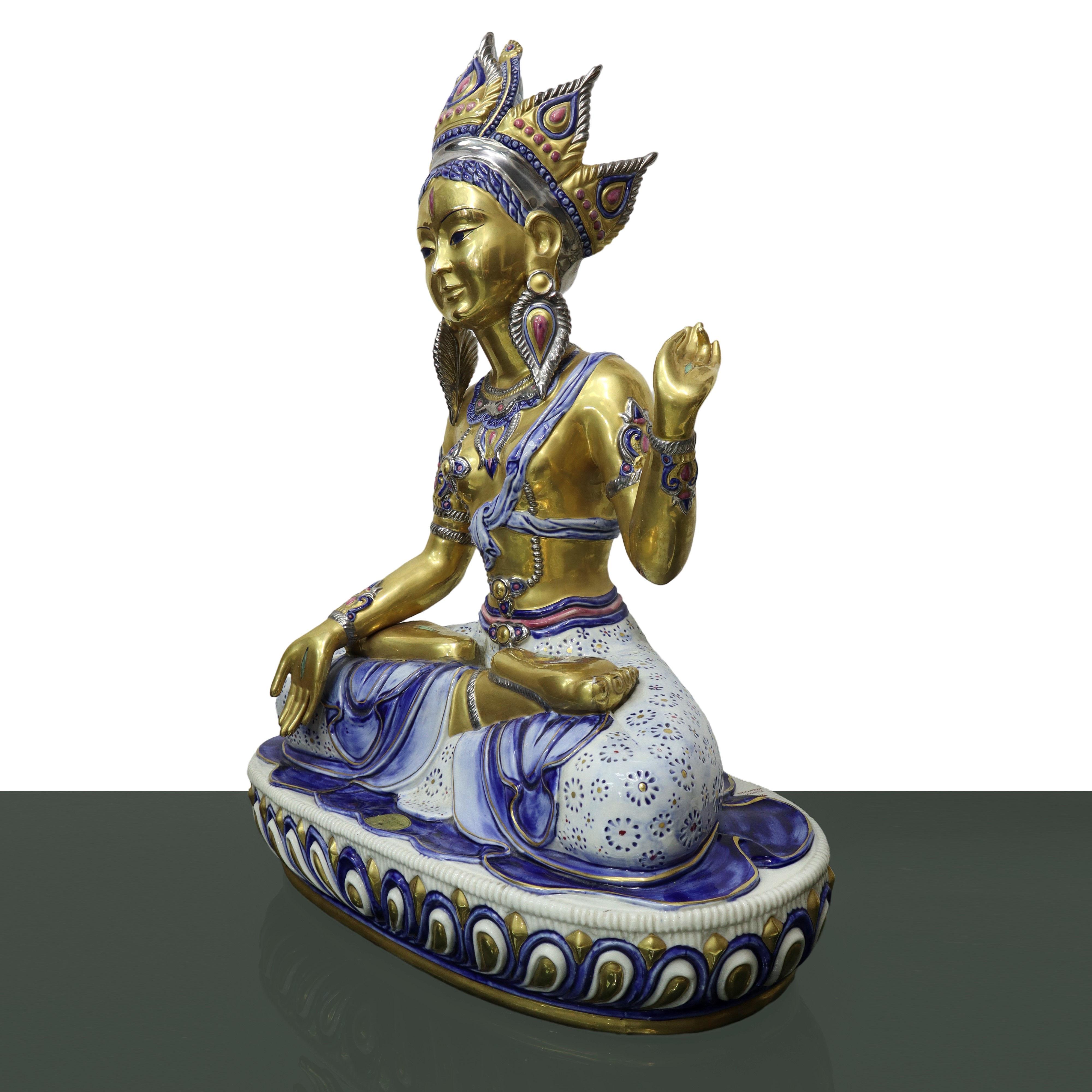 Principessa indiana in porcellana policroma