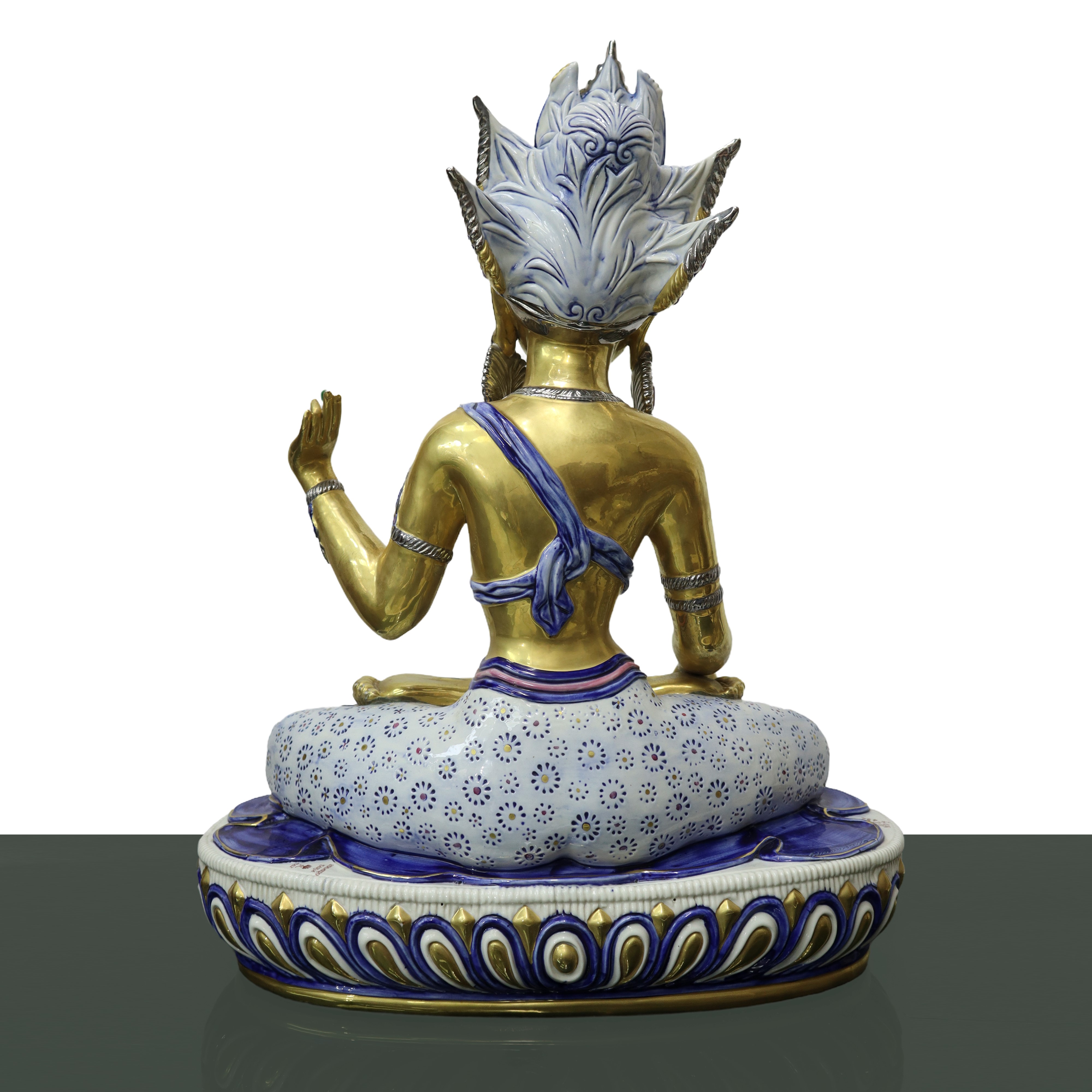 Principessa indiana in porcellana policroma