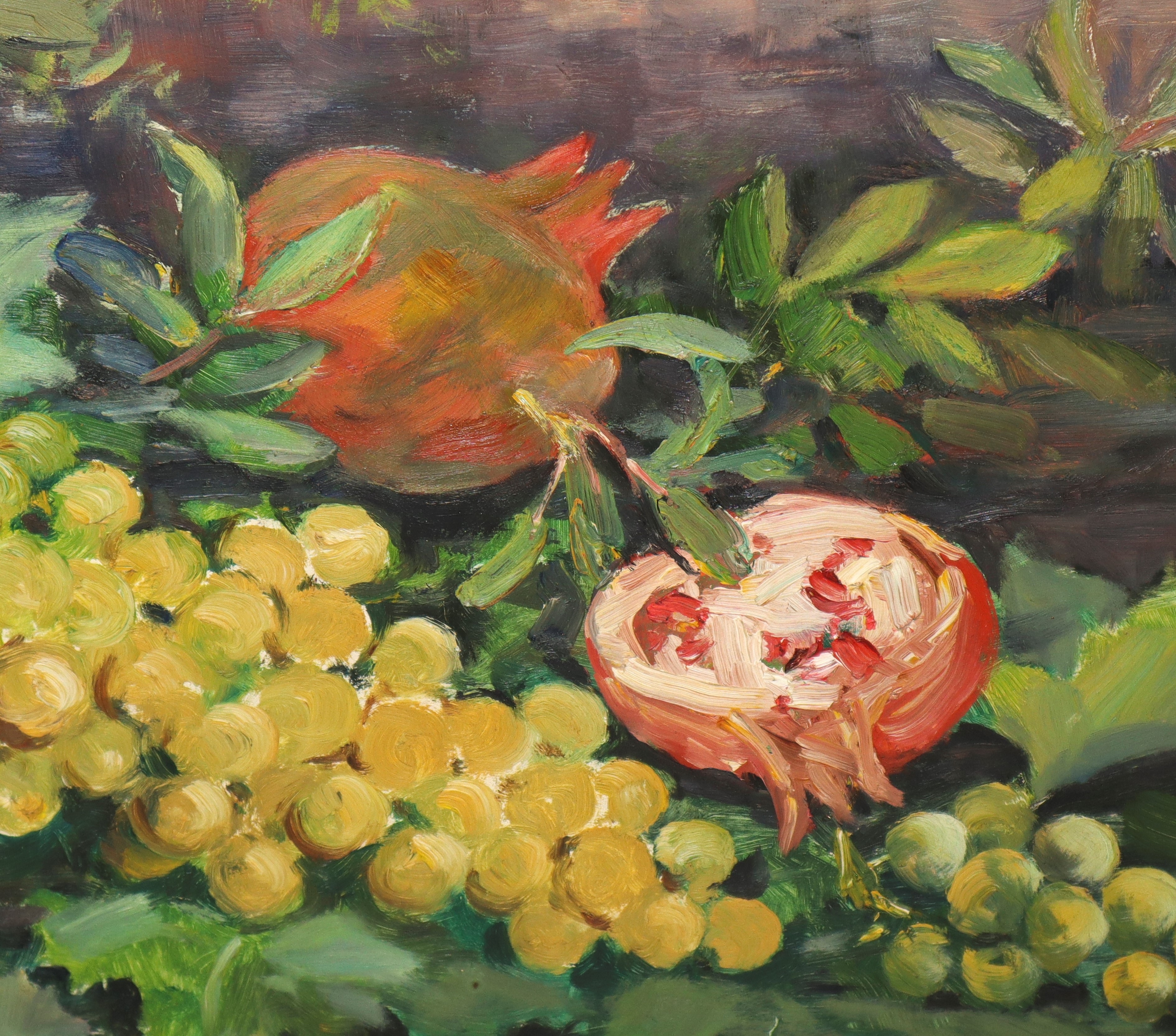 Natura morta di fiori e frutta