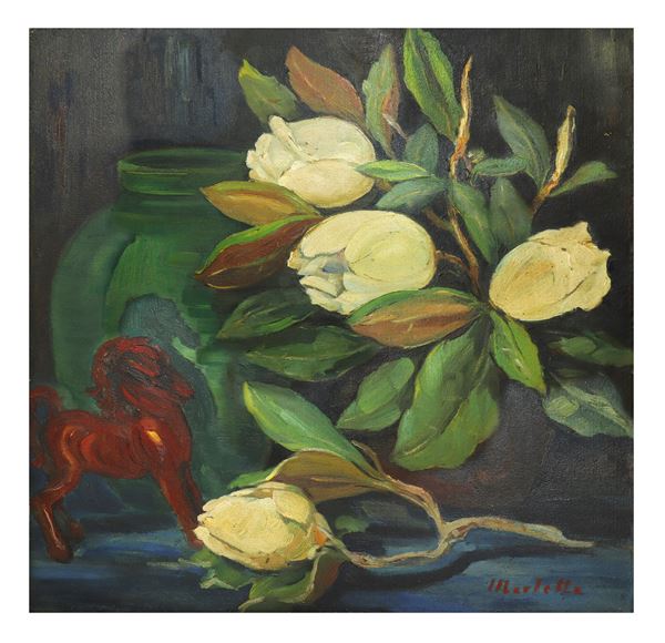 Giuseppe Marletta - Still life of magnolia flowers