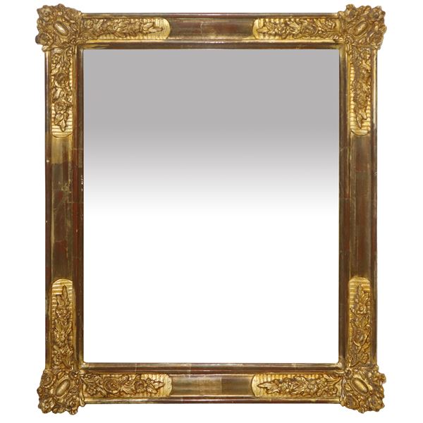 Mirror in gilded wooden frame