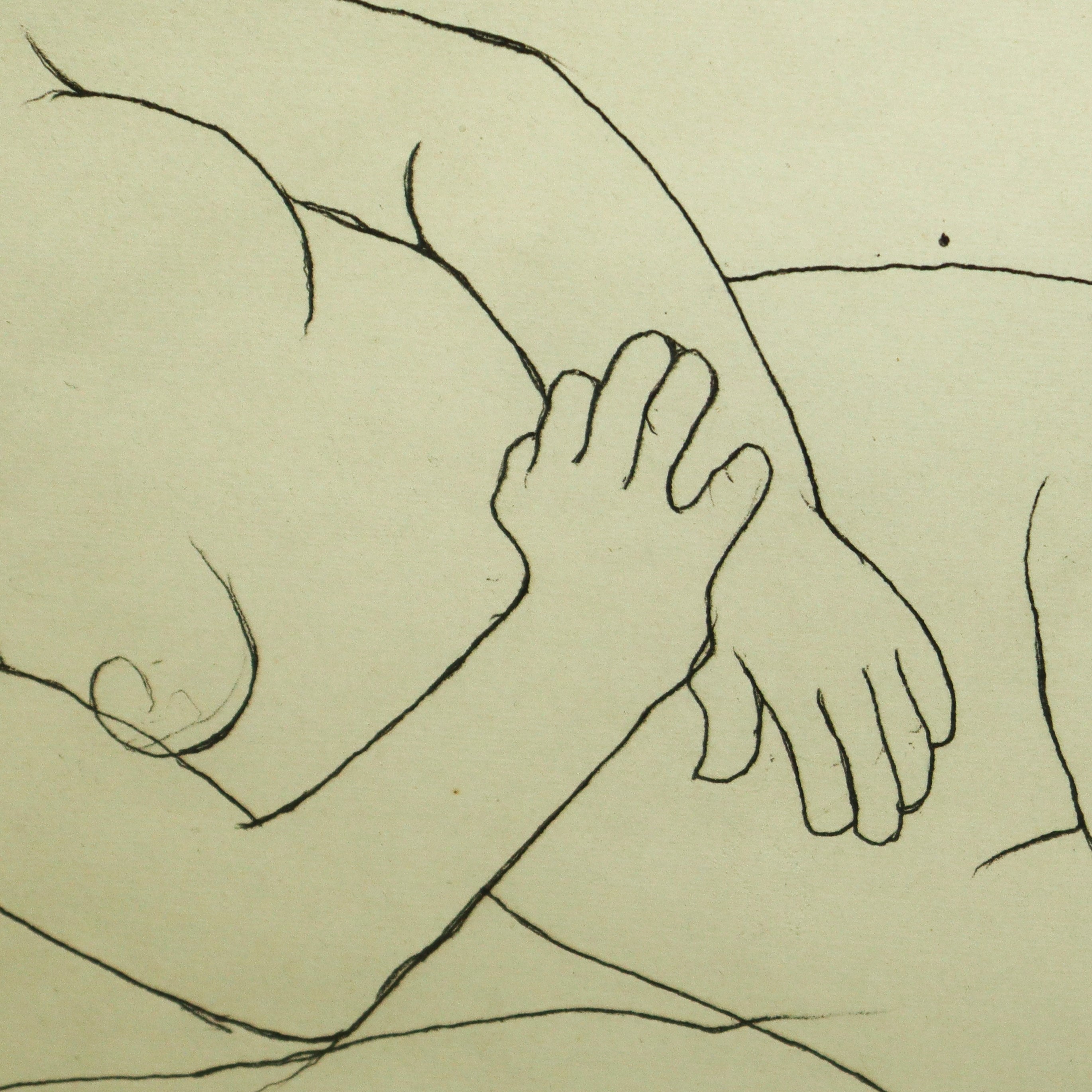 Francesco Casorati - Nudo di Donna Sdraiata, Firmato in Basso a Destra