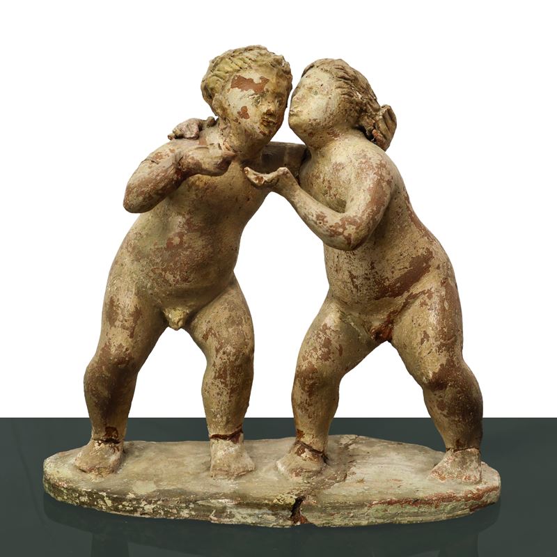 Giordano Salvo - Due Putti in Terracotta