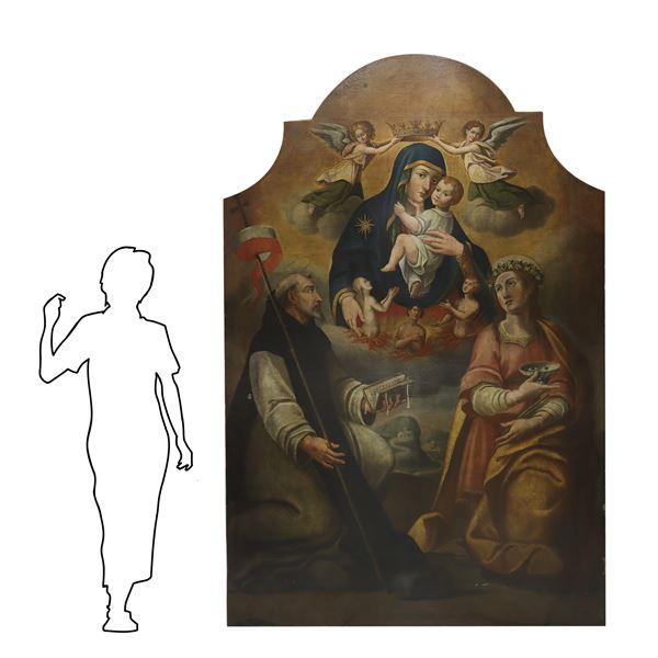 Madonna with Child, Saint Lucia and Saint Agnello Abate