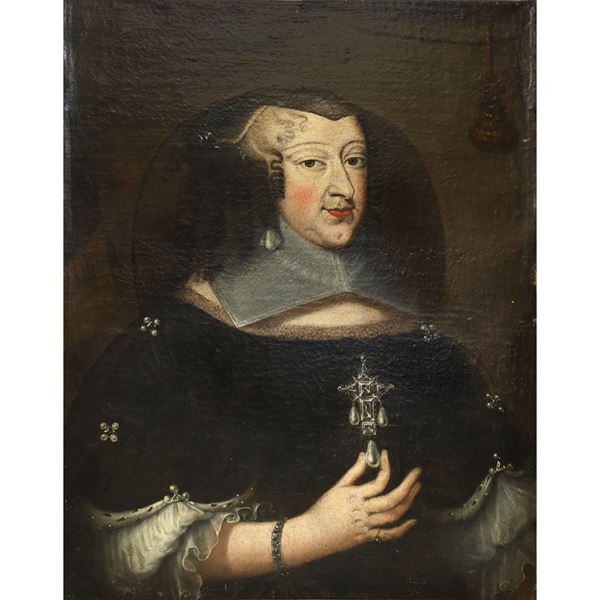 Portrait of Maria Christina of France in widow's clothes