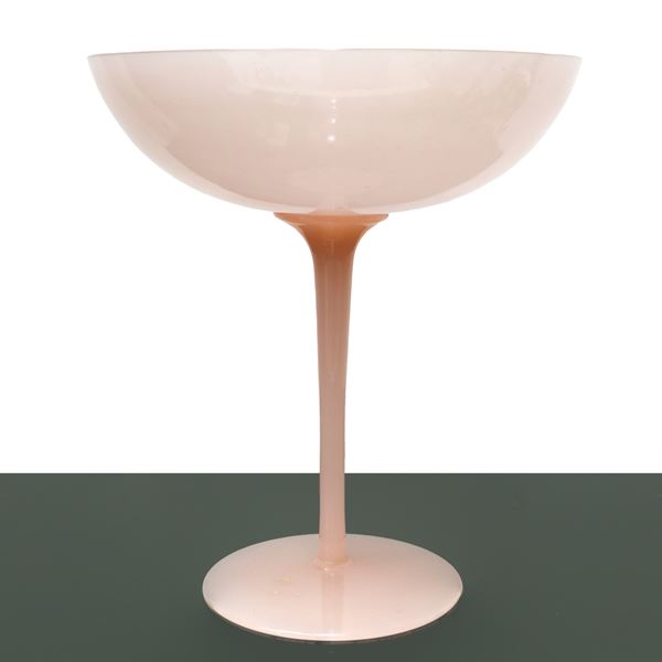 Large cup / stand in pink opaline