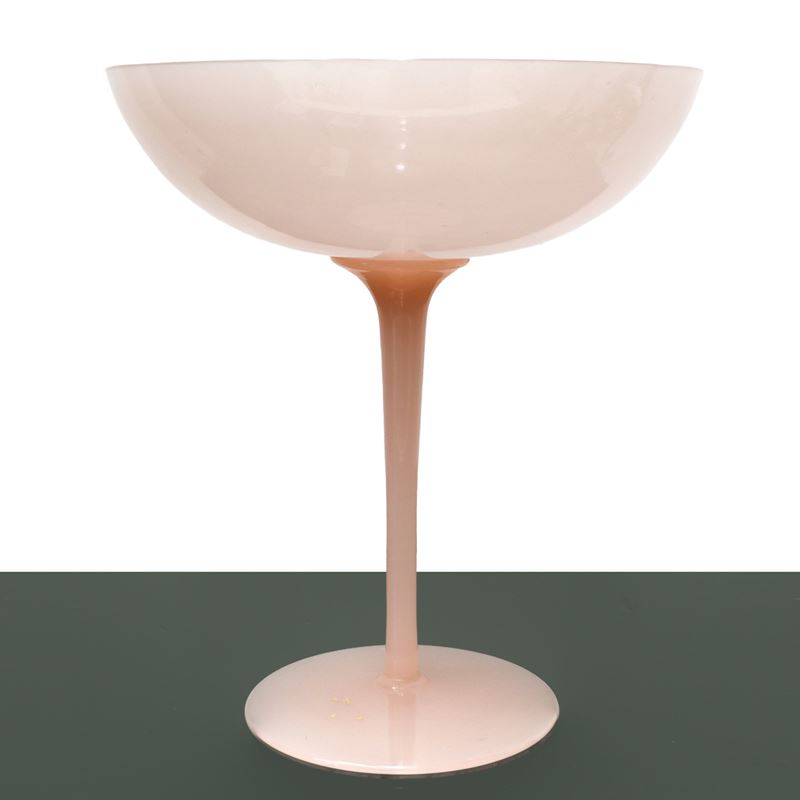 Grande Coppa / Alzata in Opaline Rosa