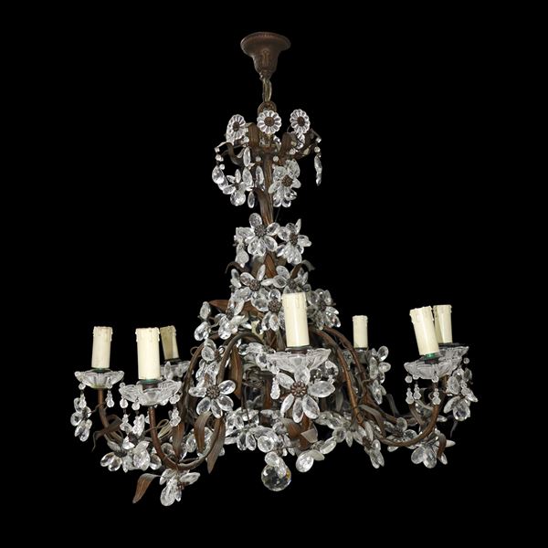 Eight-light chandelier