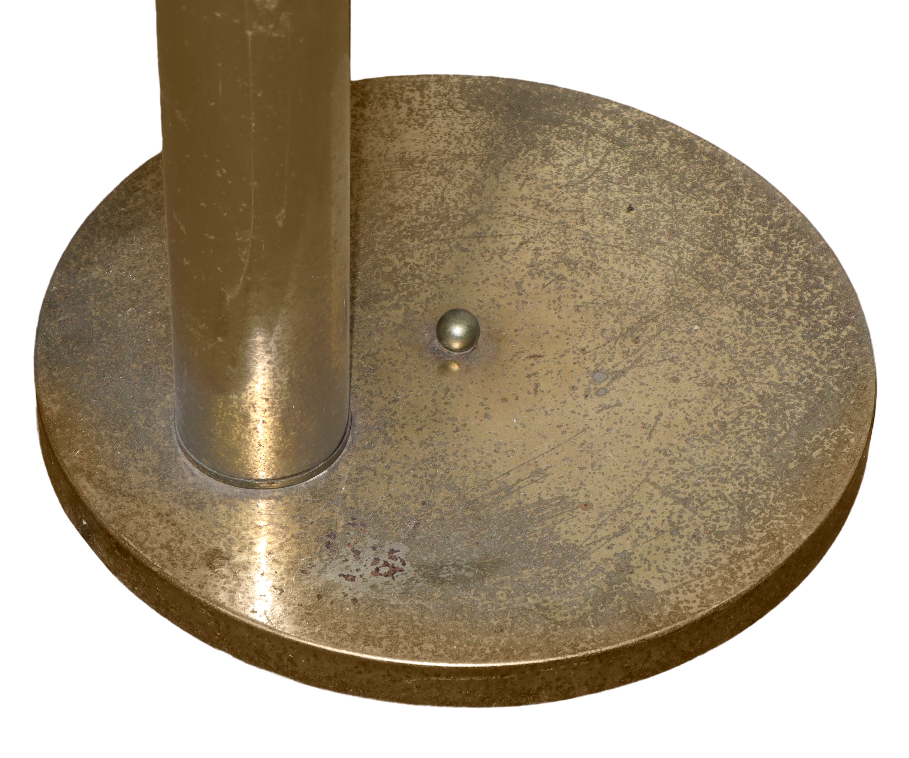 Piantana con struttura in metallo dorato a 5 luci