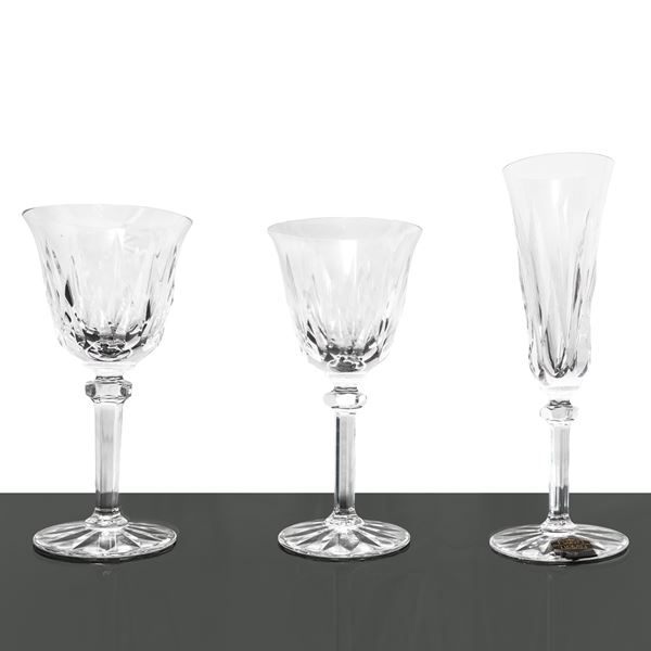 Set of 12 Provence crystal glasses