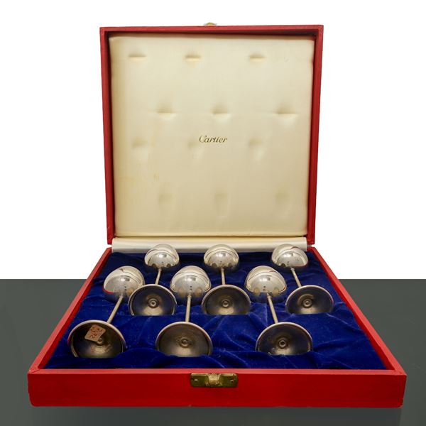 Cartier - No. 6 small cups in 925 Sterling silver, in original box