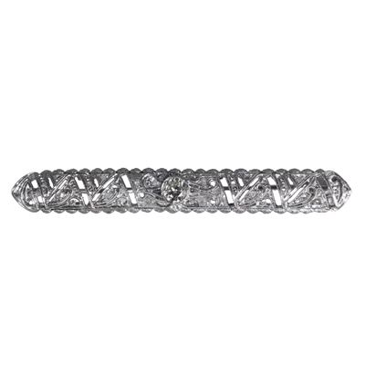 Spilla in Oro Bianco 18 Kt con Diamanti Taglio Brillante