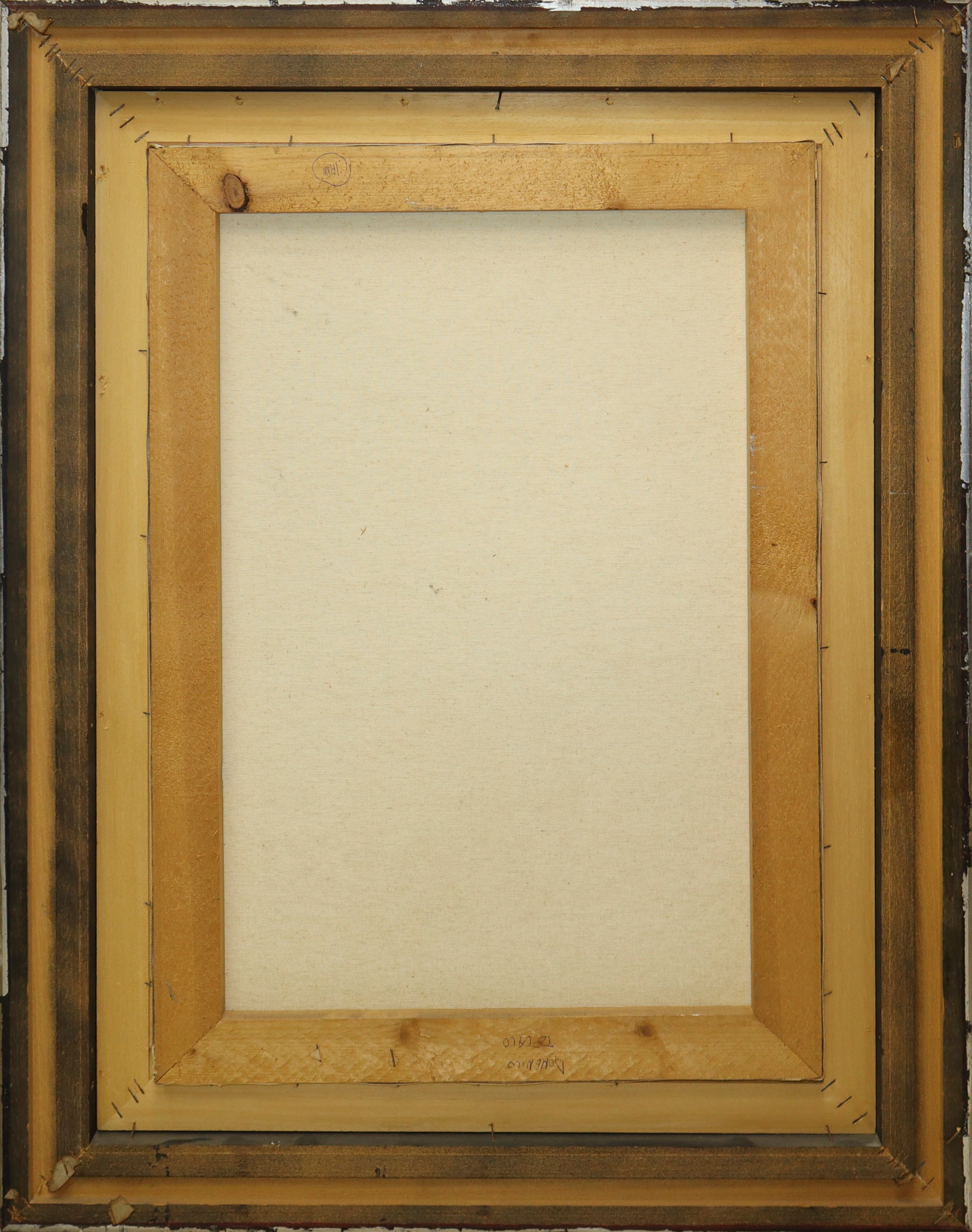 Giuseppe Migneco - Uomo con quadro di donna