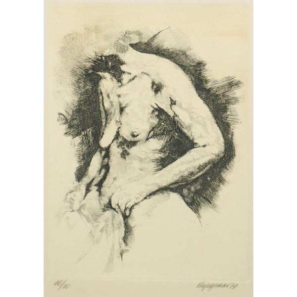 Renzo Vespignani - Nude of a mature woman
