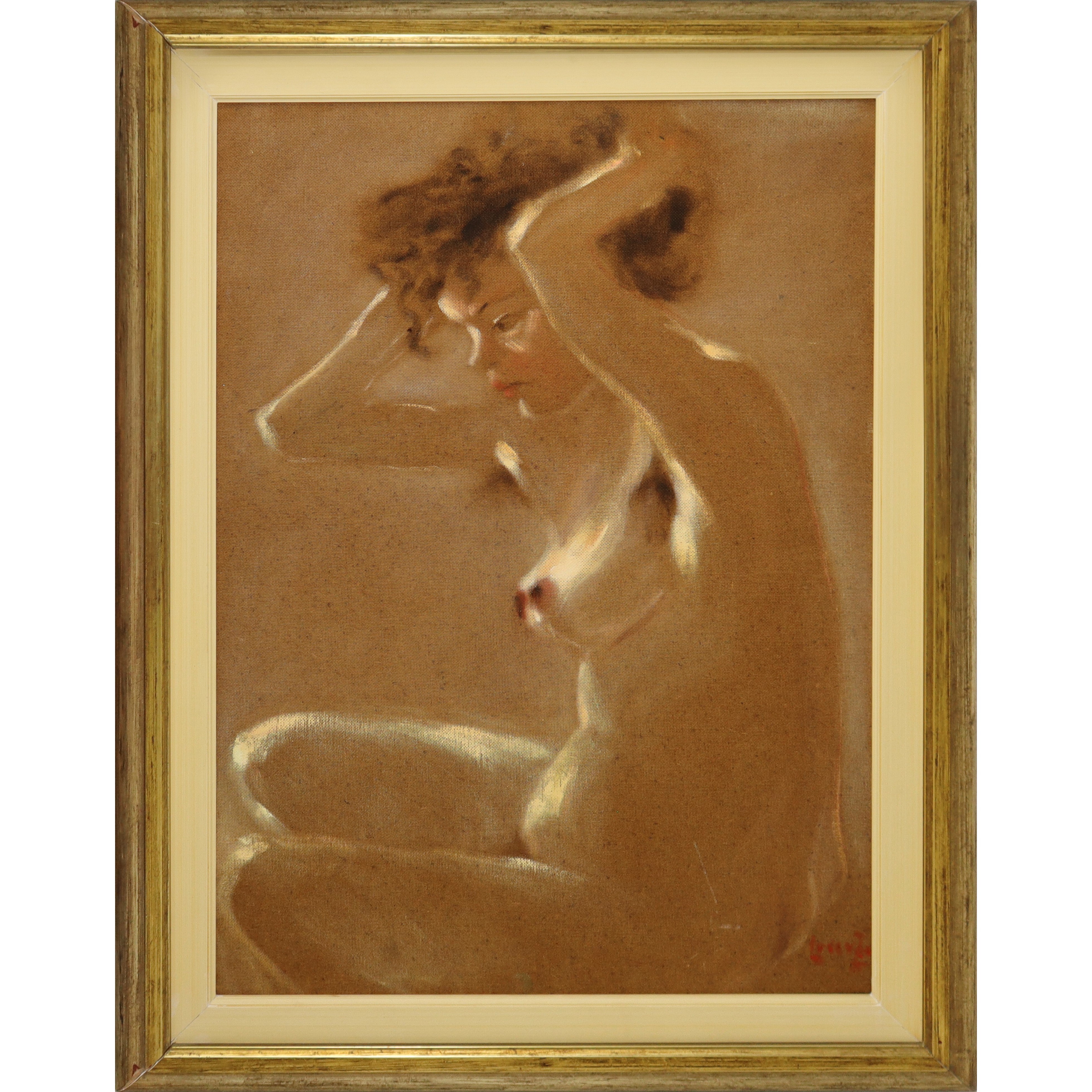 Lorenzo Albino - Nudo di Giovane Donna di Profilo