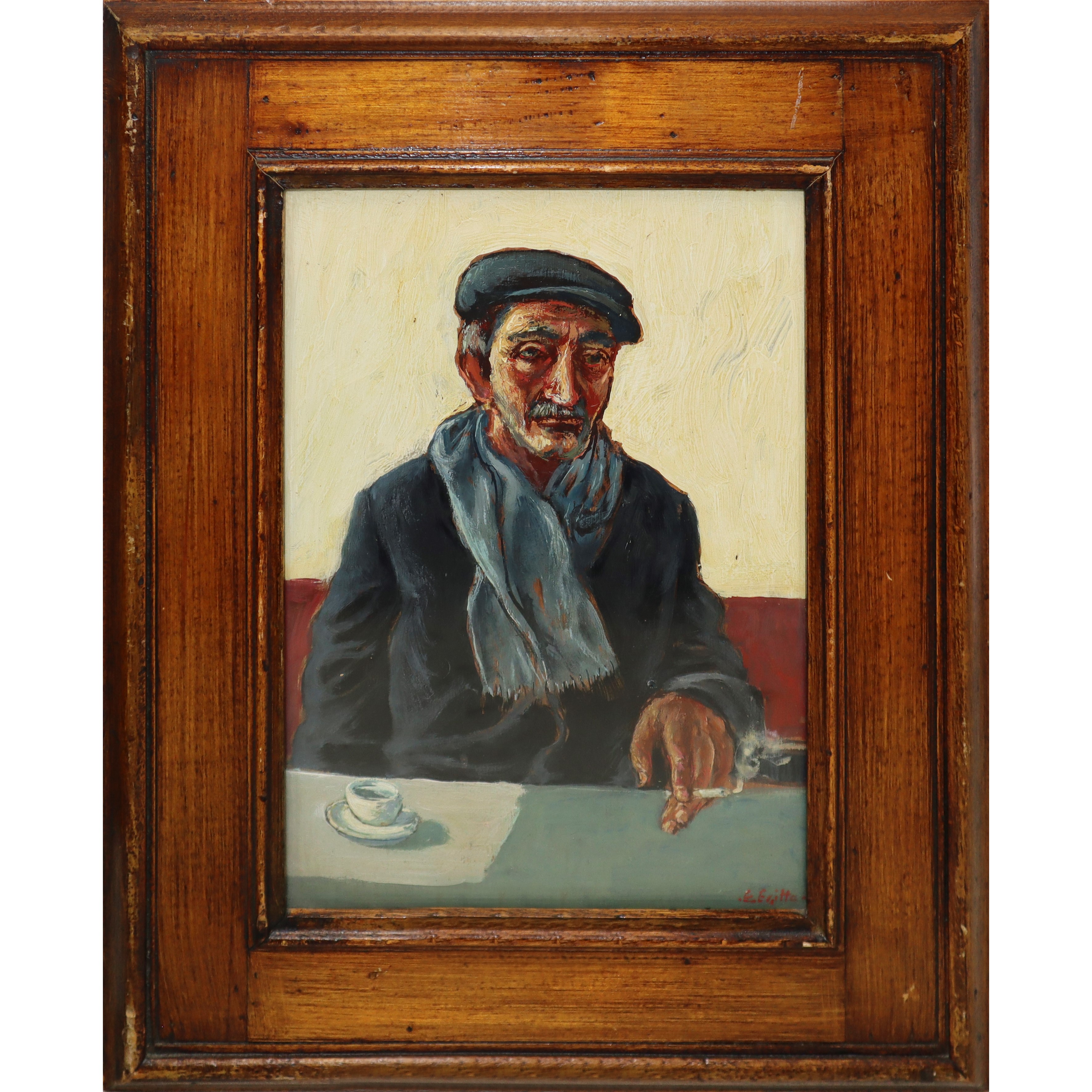 Uomo con caffe' e sigaretta
