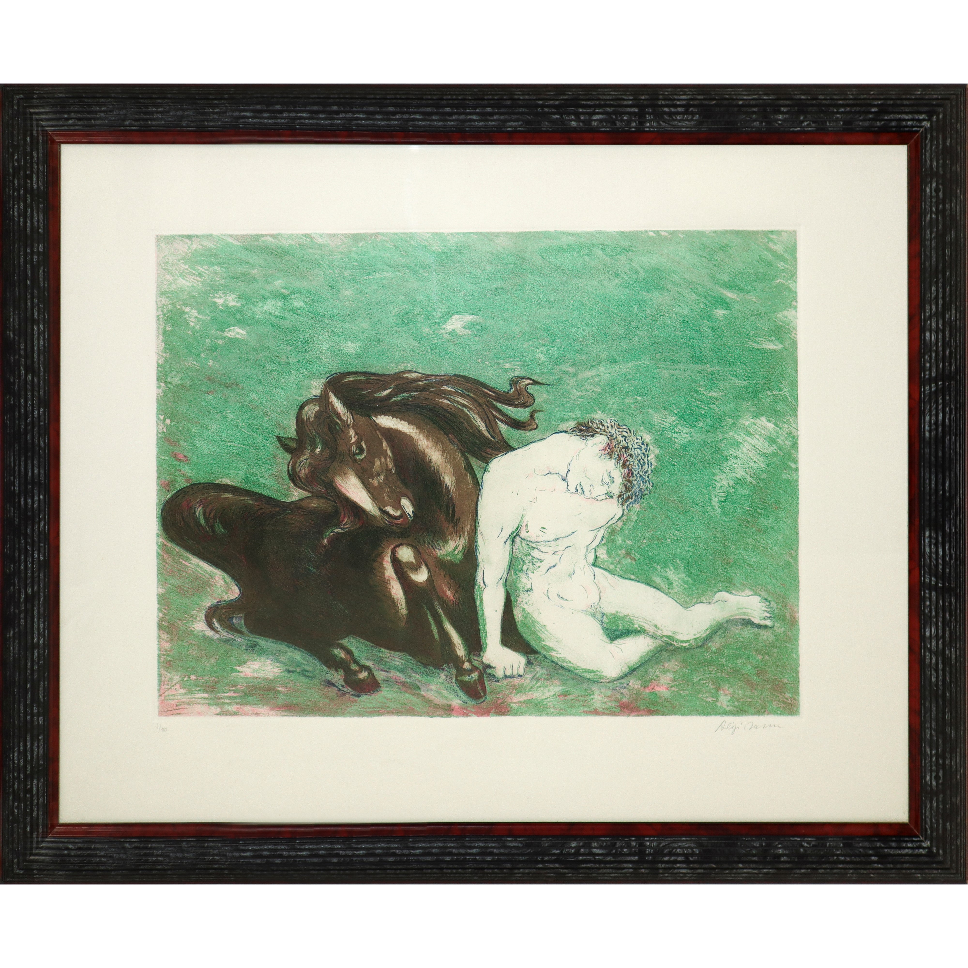 Aligi Sassu - Patroclo, acquaforte e acquatinta