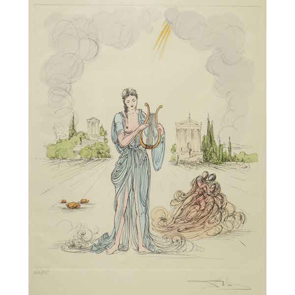 Salvador Dal&#236; - Woman with lyre